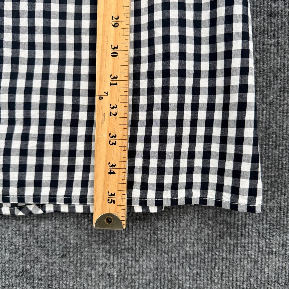 Tommy Hilfiger Plaid Button Up Shirtdress Sz 8 Black White Belted Preppy Pockets - Picture 12 of 13
